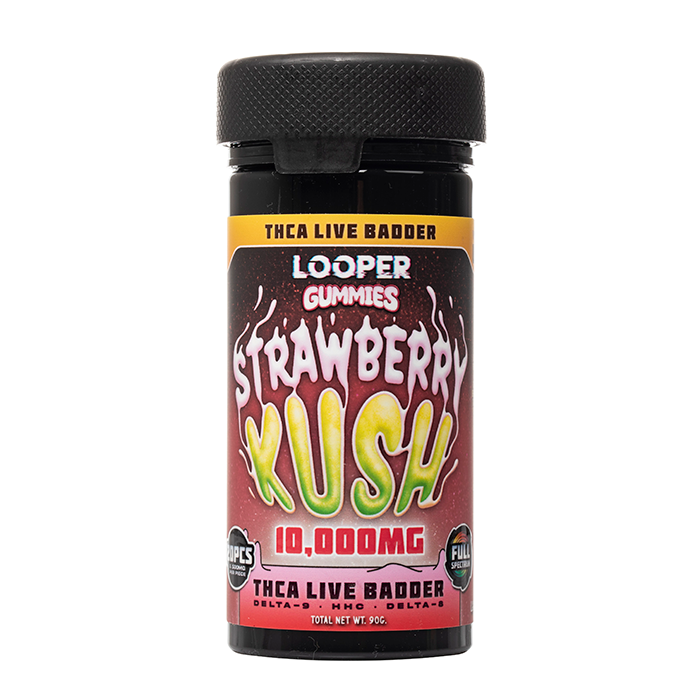 Looper THC-A Live Badder Gummies 10000mg Strawberry Kush