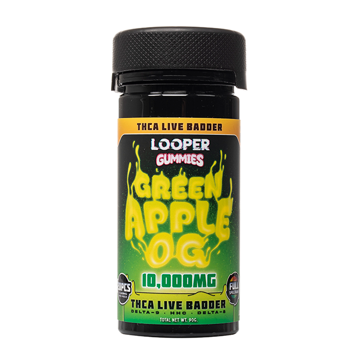 Looper THC-A Live Badder Gummies 10000mg Green Apple OG