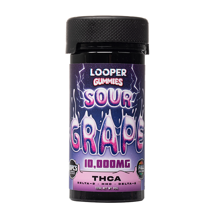 Looper THC-A Gummies 10000mg Sour Grape